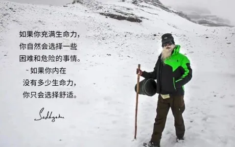 如果你充满生机，你自身就是一场鲜活的探险